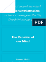 Renewing your Mind