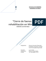 Cierre de Faenas y Rehabilitacion Minera