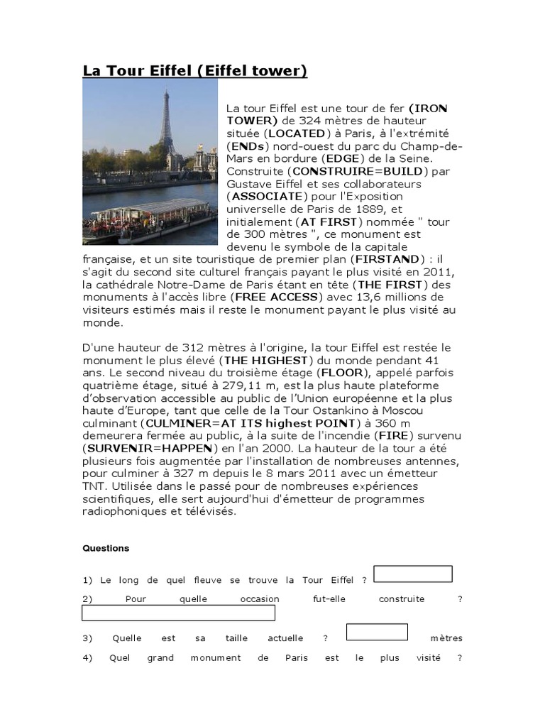 La Tour Eiffel | PDF