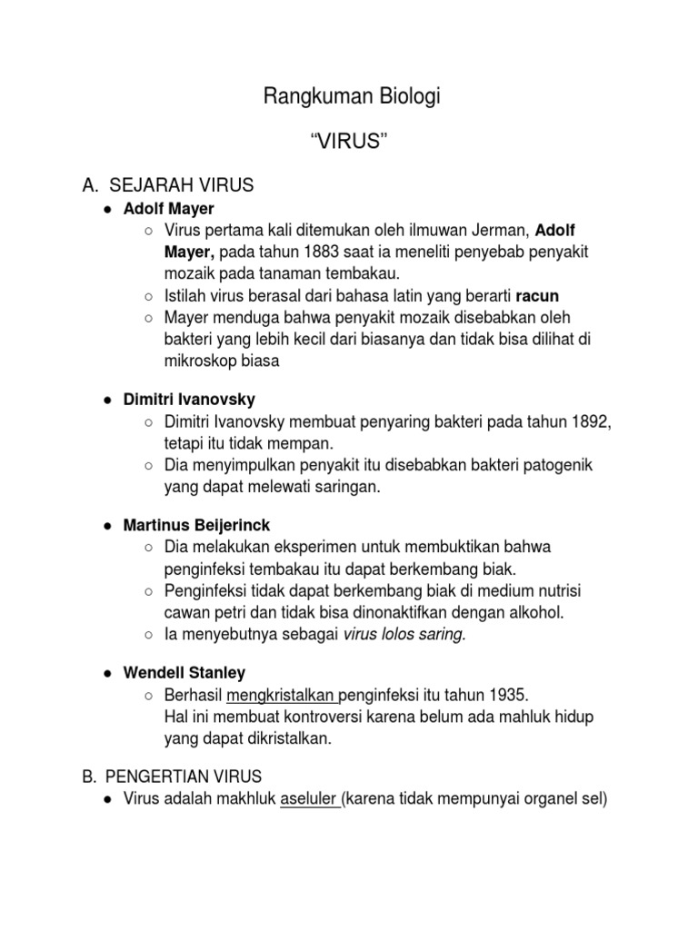 Rangkuman Biologi | PDF
