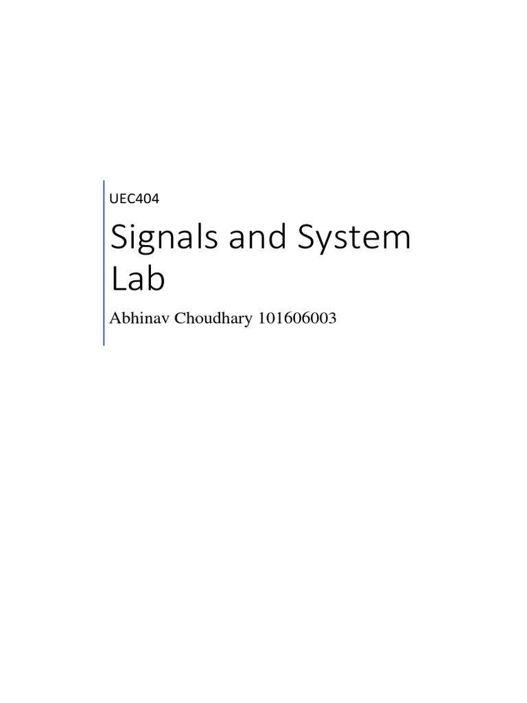 Signals and System MATLAB Code | PDF | Mathematical Concepts | Electronics