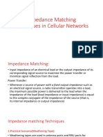 Impedance Matching Techniques in Cellular Networks