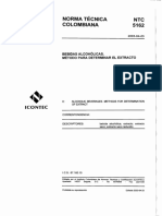 NTC 5162 Bebidas Alcohólicas. Método para Determinar El Extracto