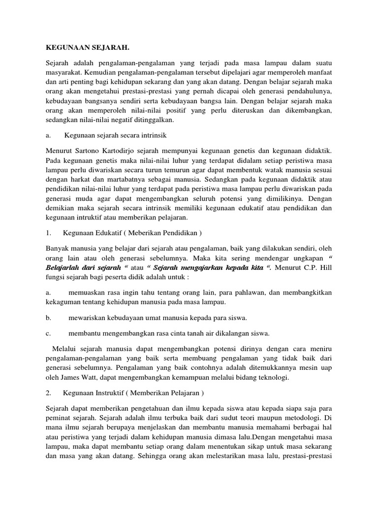 Kegunaan Sejarah Docx