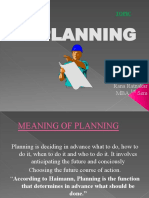 Planning: Presented By: Rana Ratnakar MBA Sem