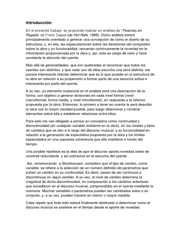 Estructuras Musicales III Peaches en Regalia PDF Acorde (Música