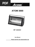 ATOM 3000: User Manual Please Read The User Manual Before Use