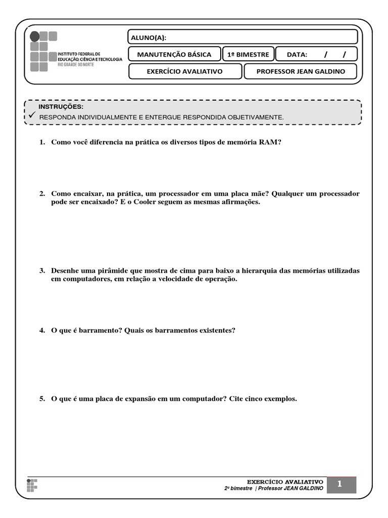 Como Vejo A Prova Enquanto Instrumento Avaliativo