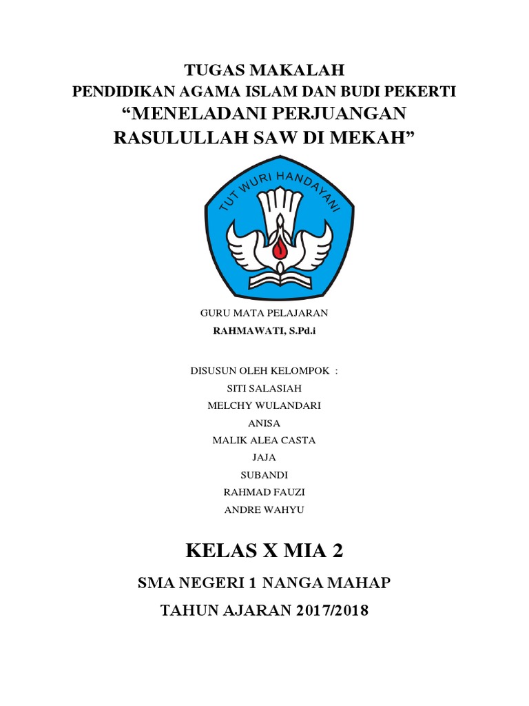 Makalah Agama Islam Kelas X Semester 1