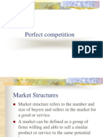 Perfect competition market structure analysis