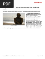 20 Poemas Carlos Drummond Andrade Poemas de Carlos Drummond de Andrade a Um Ausente