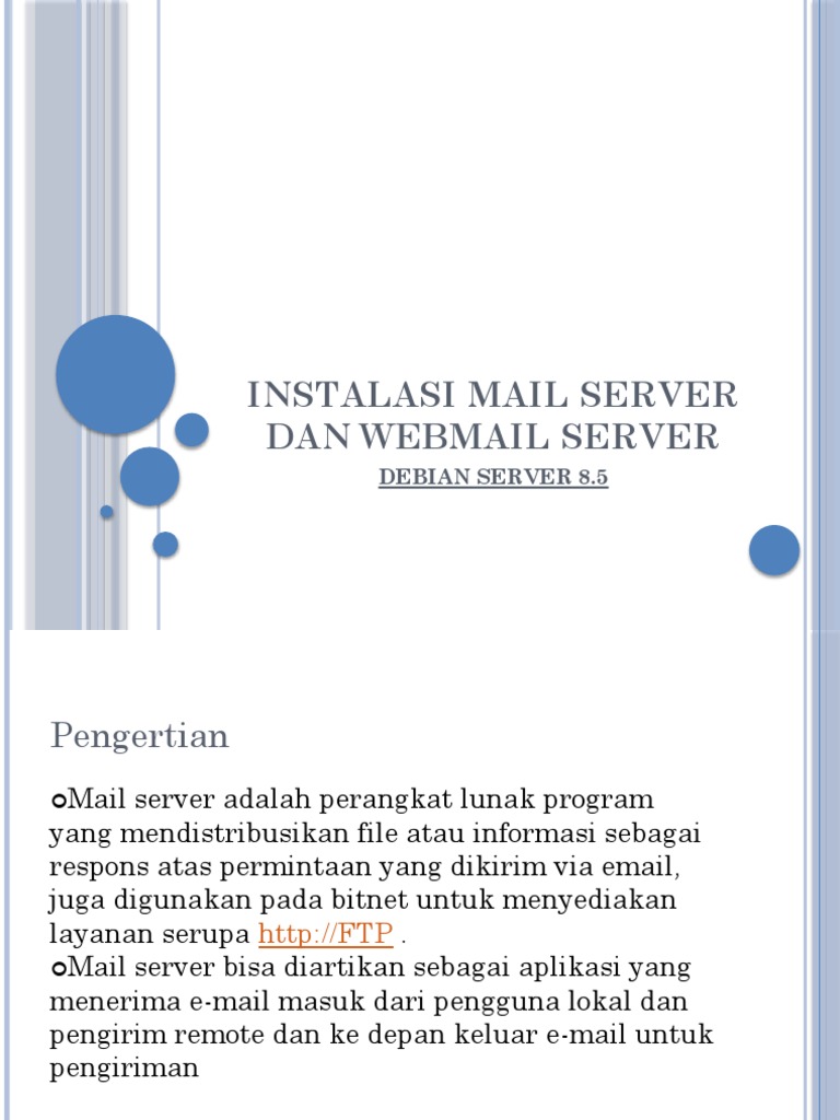 Instalasi Mail Server Dan Webmail Server | PDF