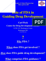 Role of FDA in Guiding Drug Development: Carl Peck