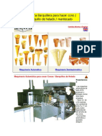 Maquina Barquillera para Hacer Cono