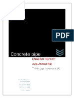 Concrete Pipe: English Report Aula Ahmed Naji