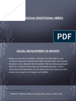 infants social emotional needs