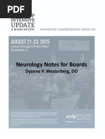 Sat Pm 330 Westerberg Dyanne Neurology Notes for Boards