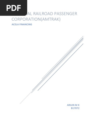 Acela  PDF  Amtrak  Debt