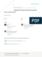 Numerical Modeling of Diesel Spray Formation and C