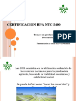 Certificacion Bpa NTC 5400