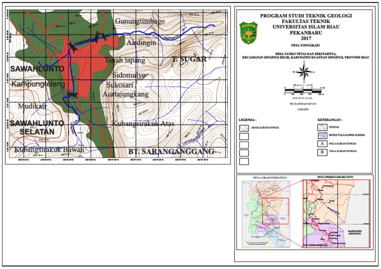 Peta Topografi Kuantan Singingi Riau | PDF