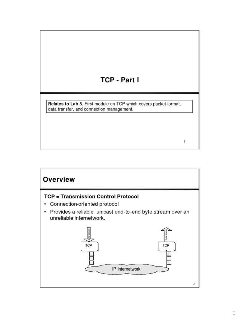 Module13 tcp1 PDF | PDF | Transmission Control Protocol | Computer ...