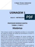 Aula 3 Usinagem - Metrologia