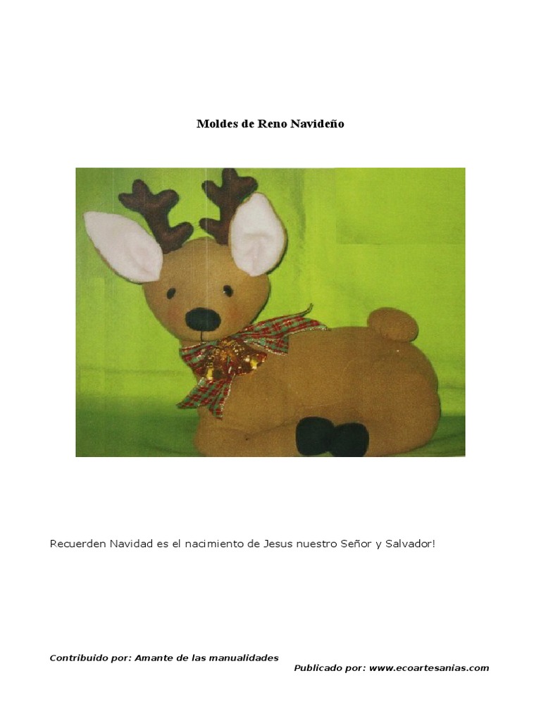 Moldes de Reno Navideño para Imprimir | PDF