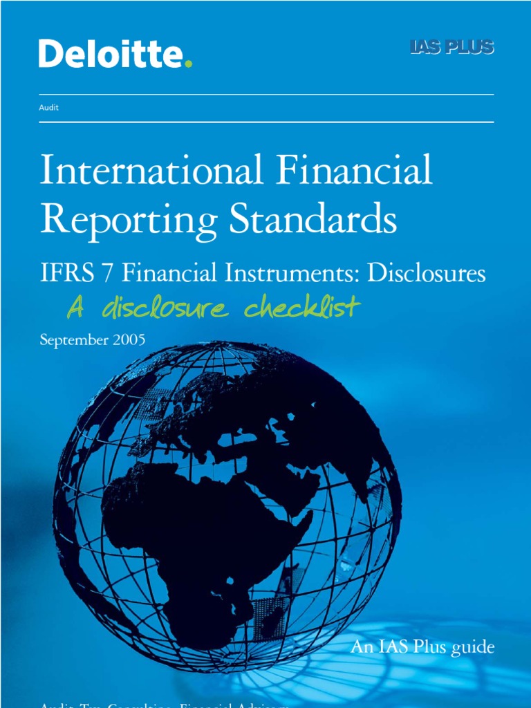 Ifrs 7 Deloitte | PDF | International Financial Reporting Standards ...