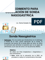 Procedimiento para Colocación de Sonda Nasogástrica 2