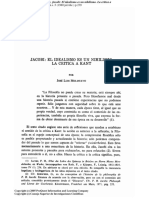 Jacobi: El idealismo es un nihilismo. La crítica a Kant