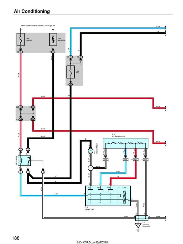 2004 Corolla Air Conditioning Wiring Diagram | Rotating Machines