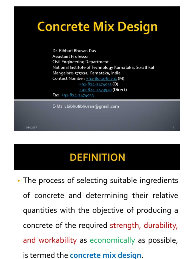 Concrete Mix Design PDF Porosity Concrete