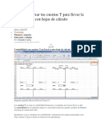 Creación de cuentas T en Excel para contabilidad