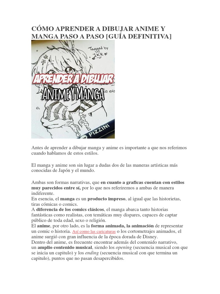 Como Aprender A Dibujar Anime Y Manga Paso A Paso Anime Manga,Anime Drawing Images