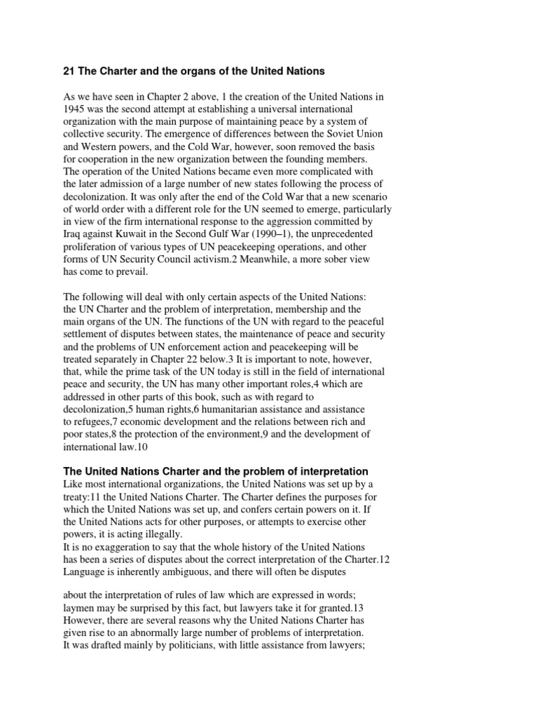 21 The Charter and the organs of the United Nations.docx | United ...