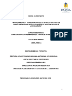 Perfil de Proyecto Remodelacion de Quirofanos BMQ UPEG PDF