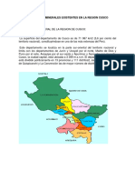 Principales Minerales Existentes en La Region Cusco