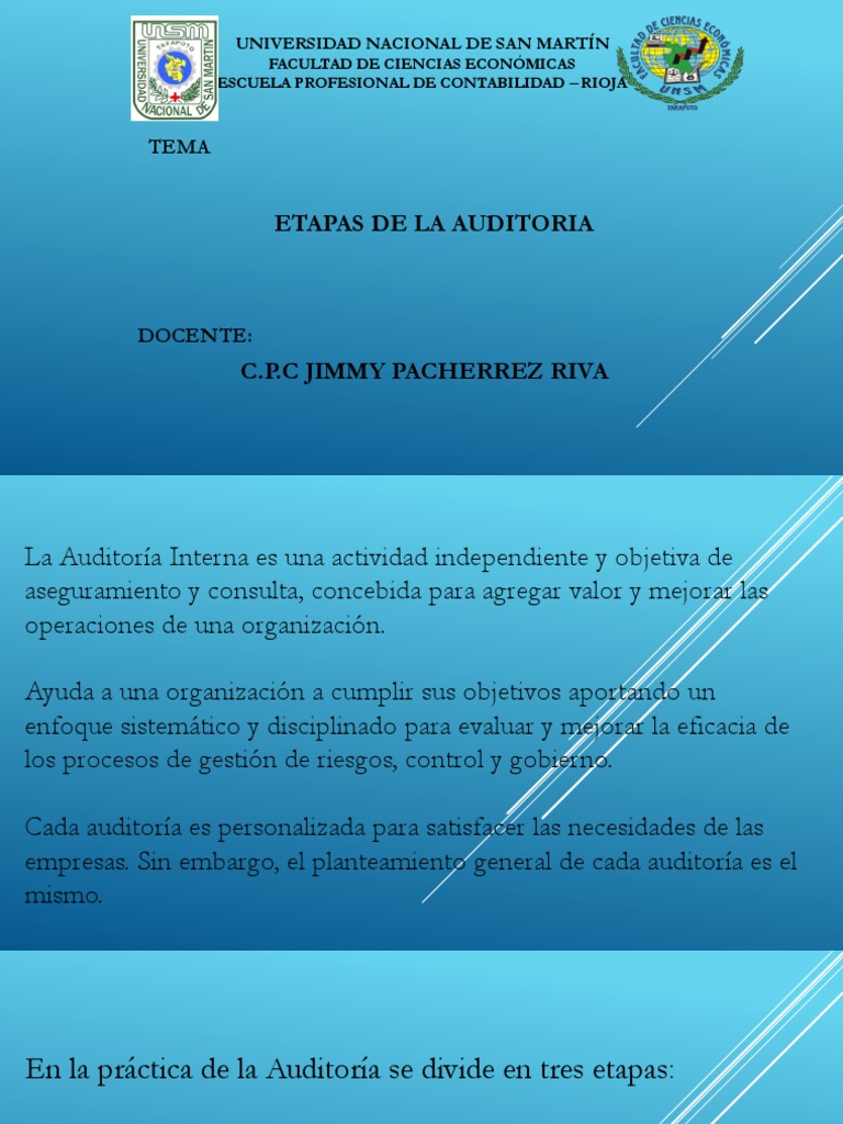 Etapas de la Auditoría Interna | PDF | Contralor | Auditoría financiera
