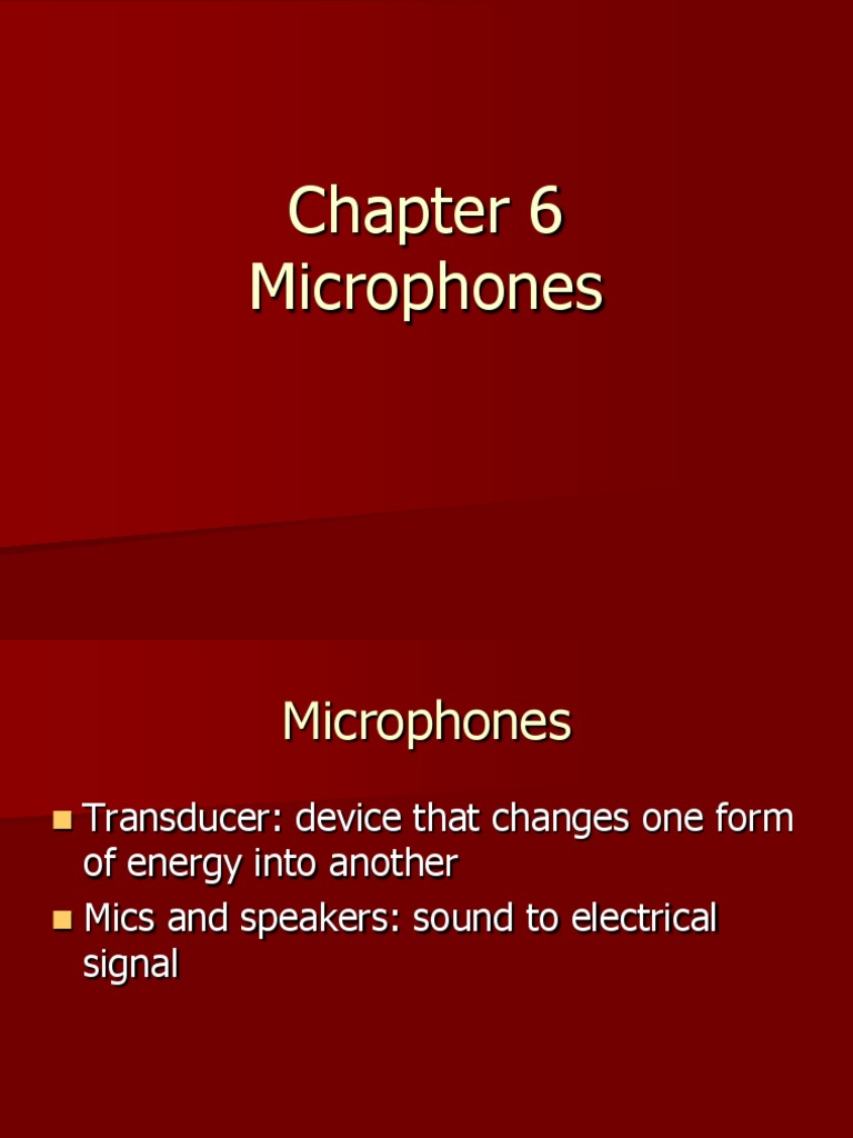 Microphone Types and Functions Explained | PDF | Microphone | Sound ...