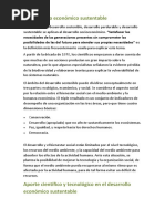 El Desarrollo Económico Sustentable
