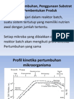 Topik 6 Kinetika Pertumbuhan, Penggunaan Substrat Dan Pembentukan Produk