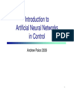 Introduction To Artificial Neural Networks in Control: Andrew Paice 2009