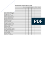 Lista Asistencia a Las Actividades Del Proyecto