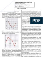 Física I - Lista 2 - Prof. Rudi