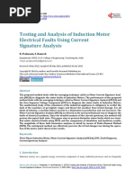 Testing and Analysis of Induction Motor Electrical Faults Using Current Signature Analysis