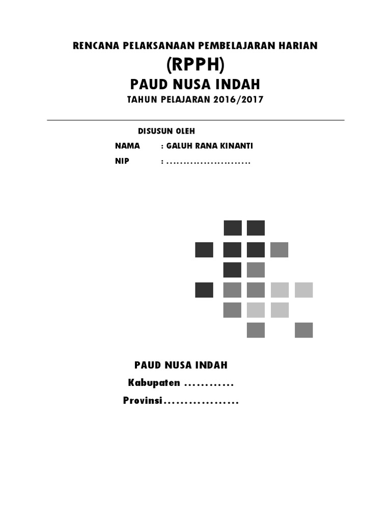 Rpph Paud Tema Keluargaku Subtema Rumahku Minggu 8