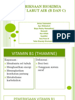Pemeriksaan Biokimia Vitamin Larut Air B Dan