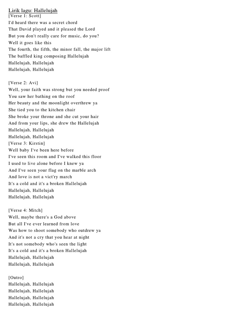 Lirik Lagu Haleluya Docx