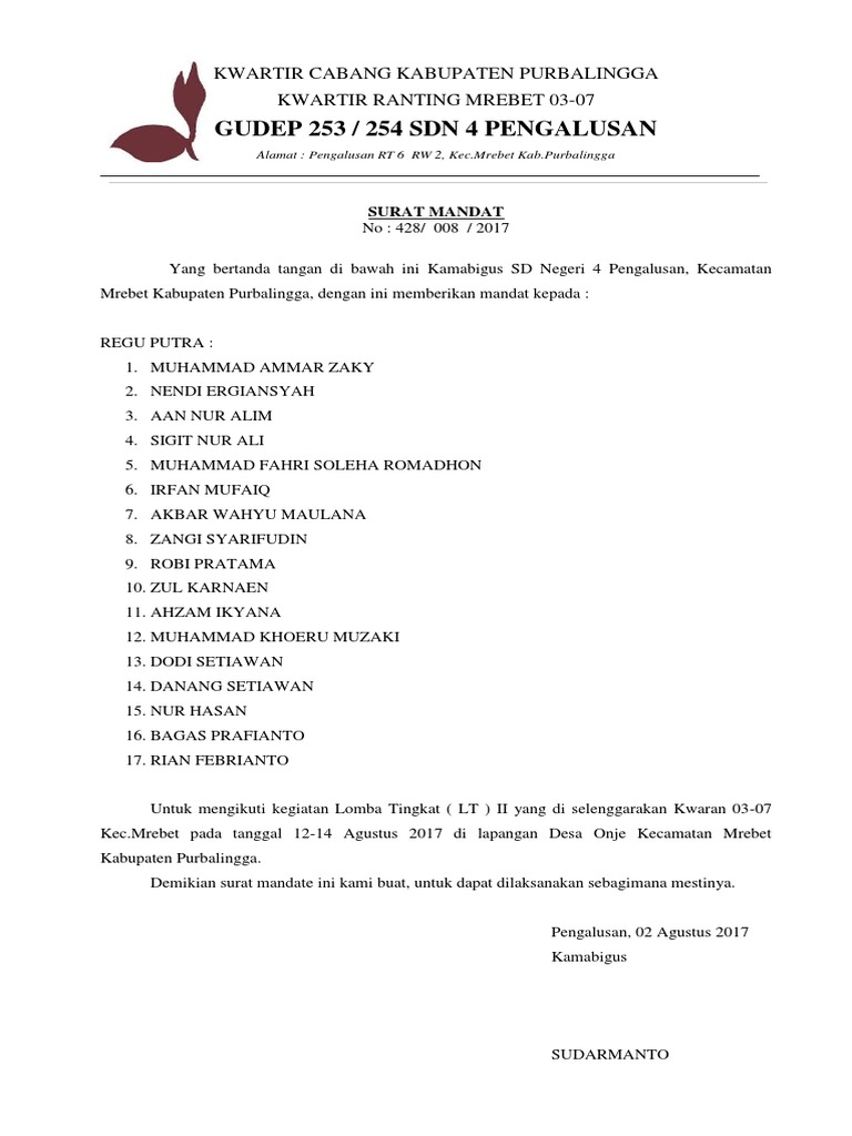Surat Mandat